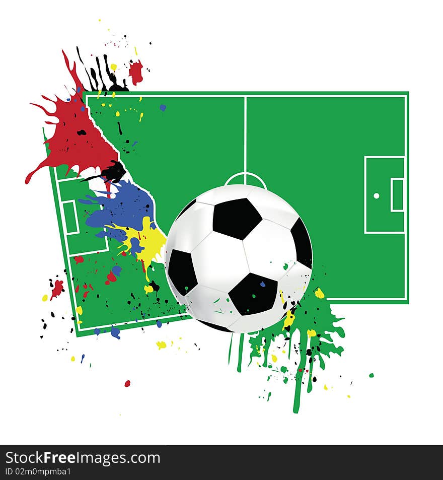 Picture of a soccer in grunge