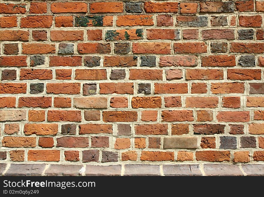 Ancient brick wall of a church - good for background