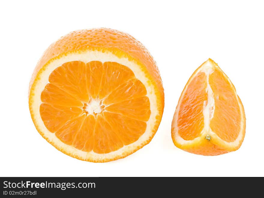 Juicy Orange portions over white