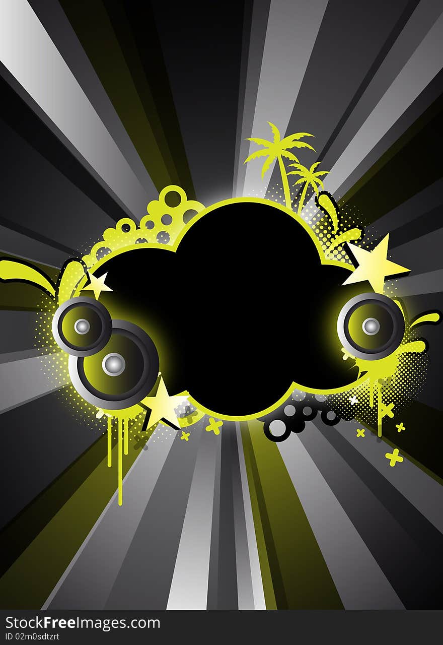 Abstract black party design