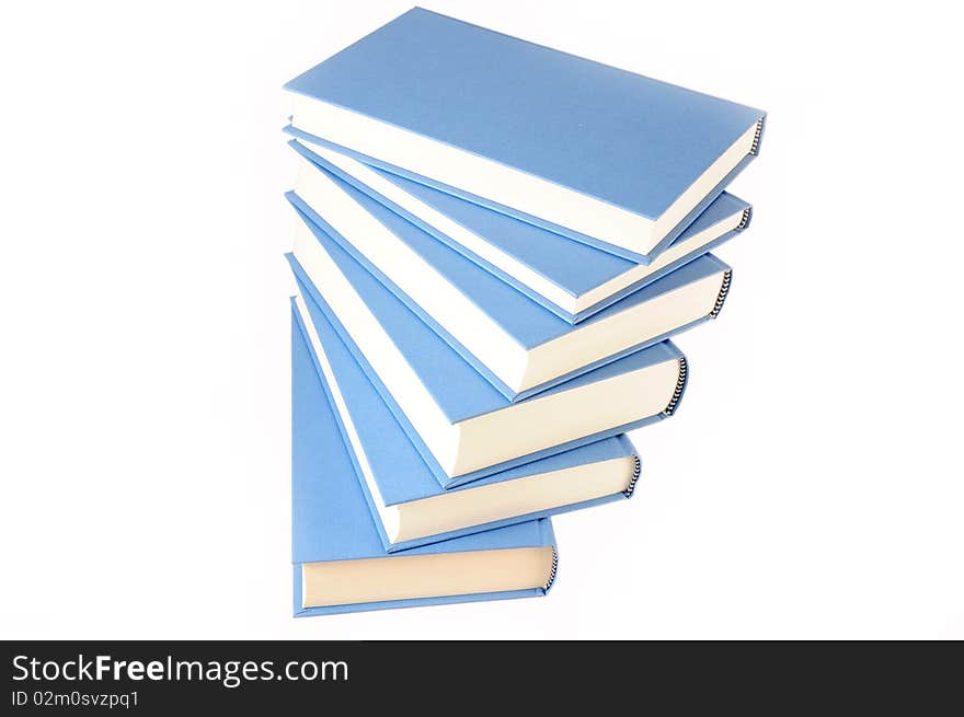 Books blue complex on each other