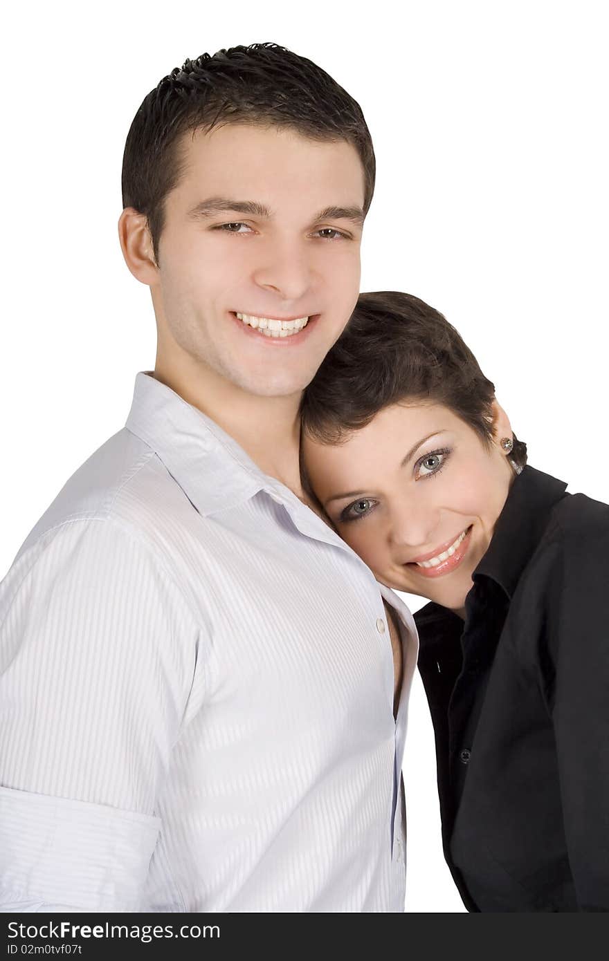 Picture of a smiling young couple in love