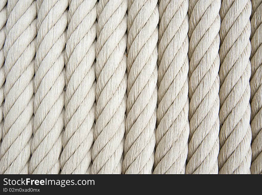 Many rope on white, Vertical