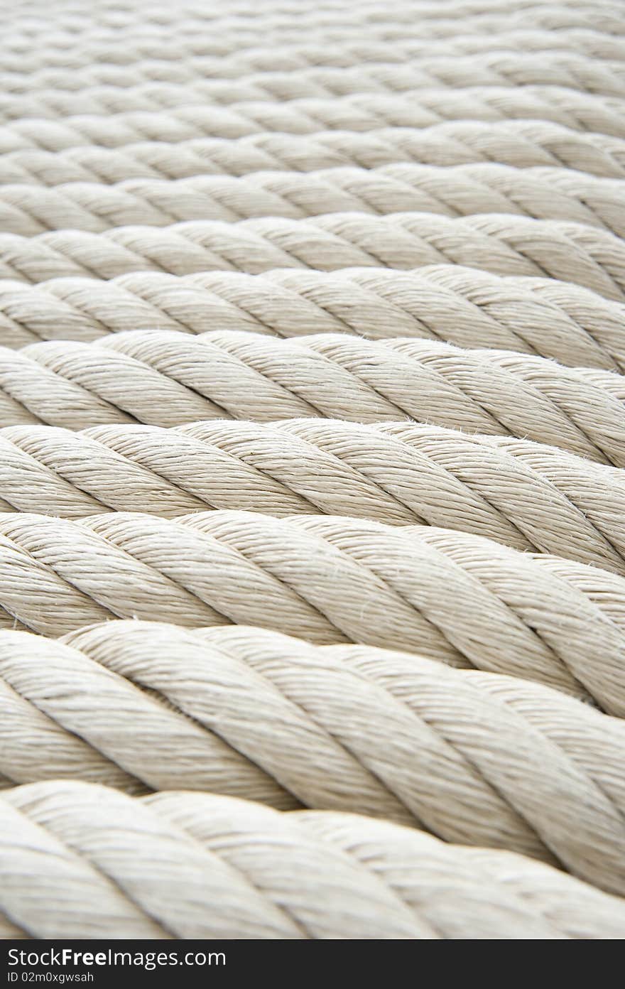 Many rope on white,Vertical