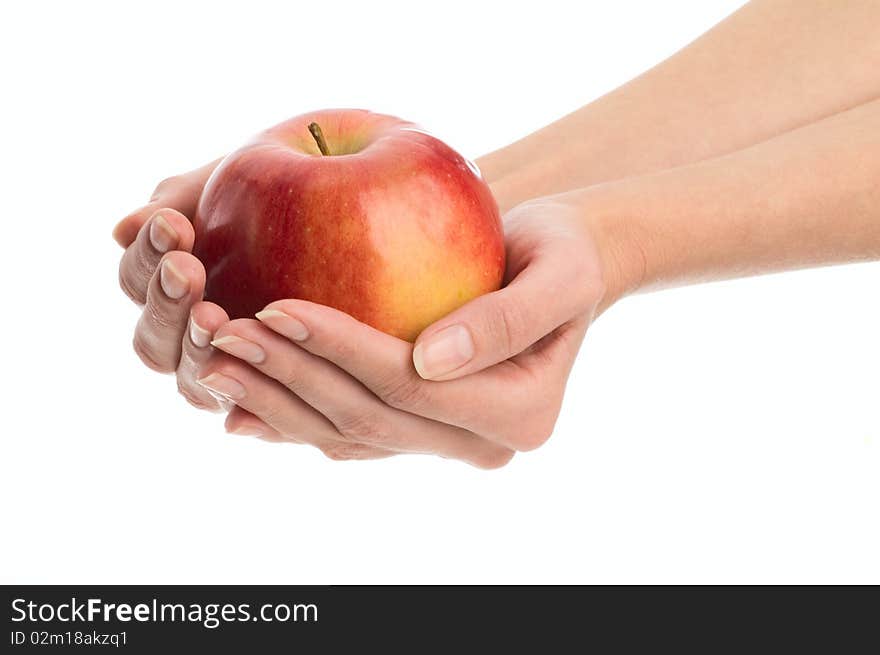 Apple in hands