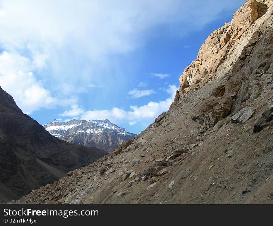 Beautiful views while trekking to Spiti valley in the Himalayan mountains, Northern India. Beautiful views while trekking to Spiti valley in the Himalayan mountains, Northern India