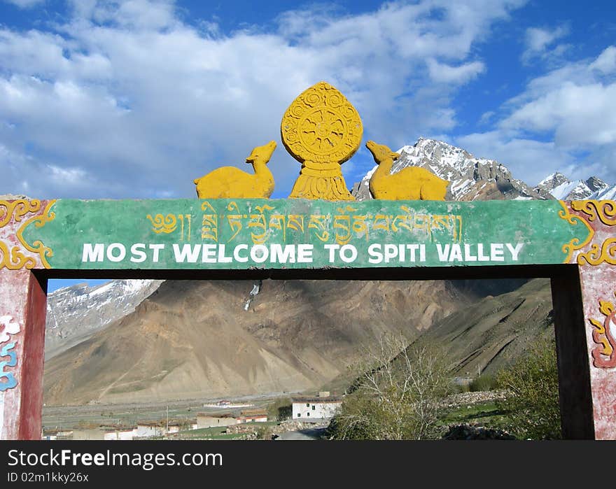 Spiti Valley In The Himalayan Mountains, India