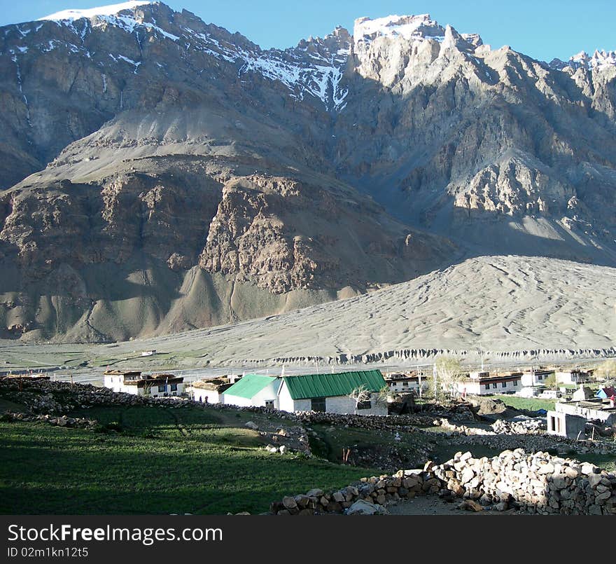 Spiti valley in the Himalayan mountains, India