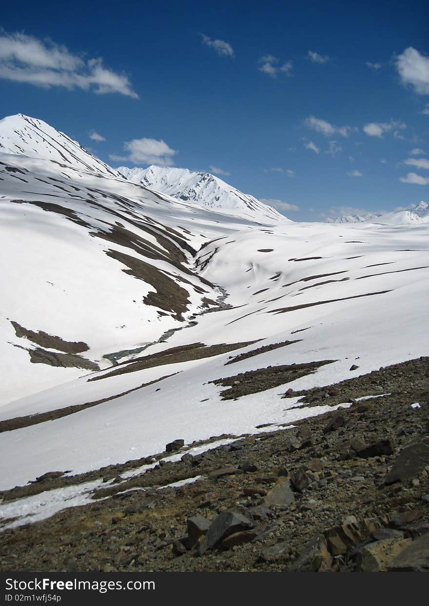 Baralacha Pass in the Himalayas