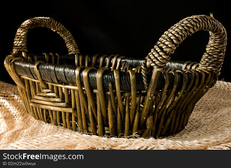 Still life: basket and straw