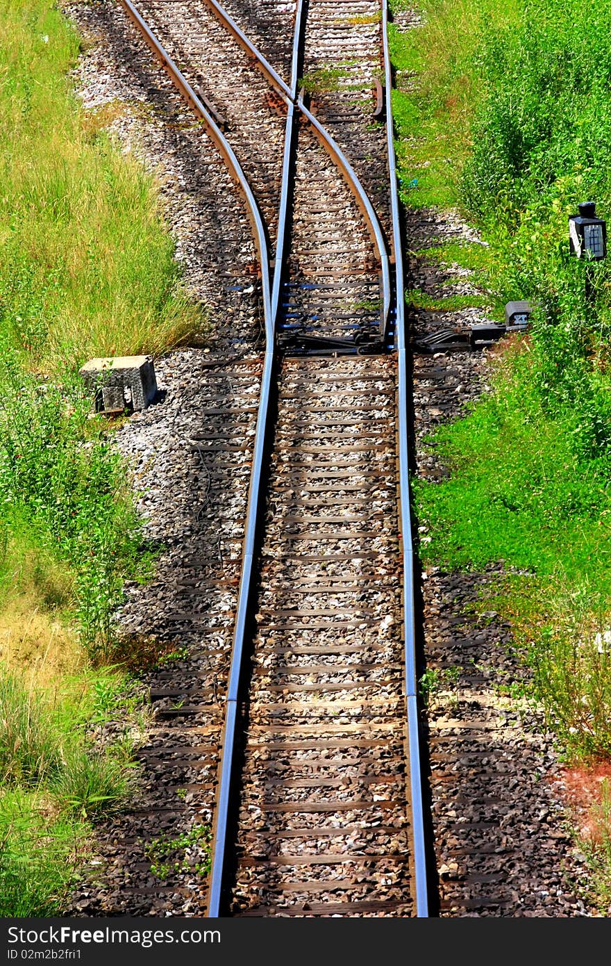 The picture shoe the texture of railway