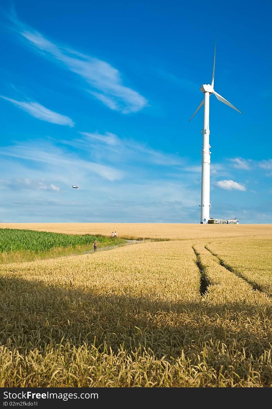 Wheaten field with a mill. Wheaten field with a mill.