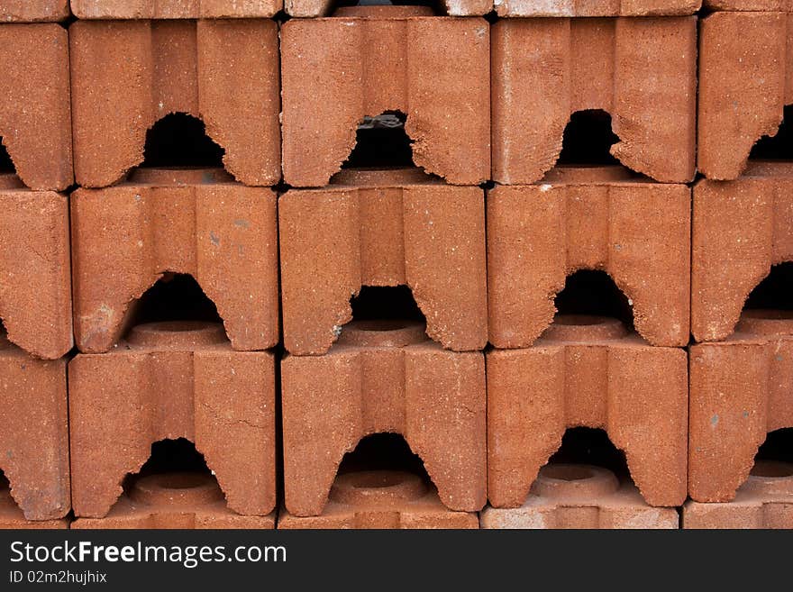 Pattern brick in the floor,brick color brown. Pattern brick in the floor,brick color brown.