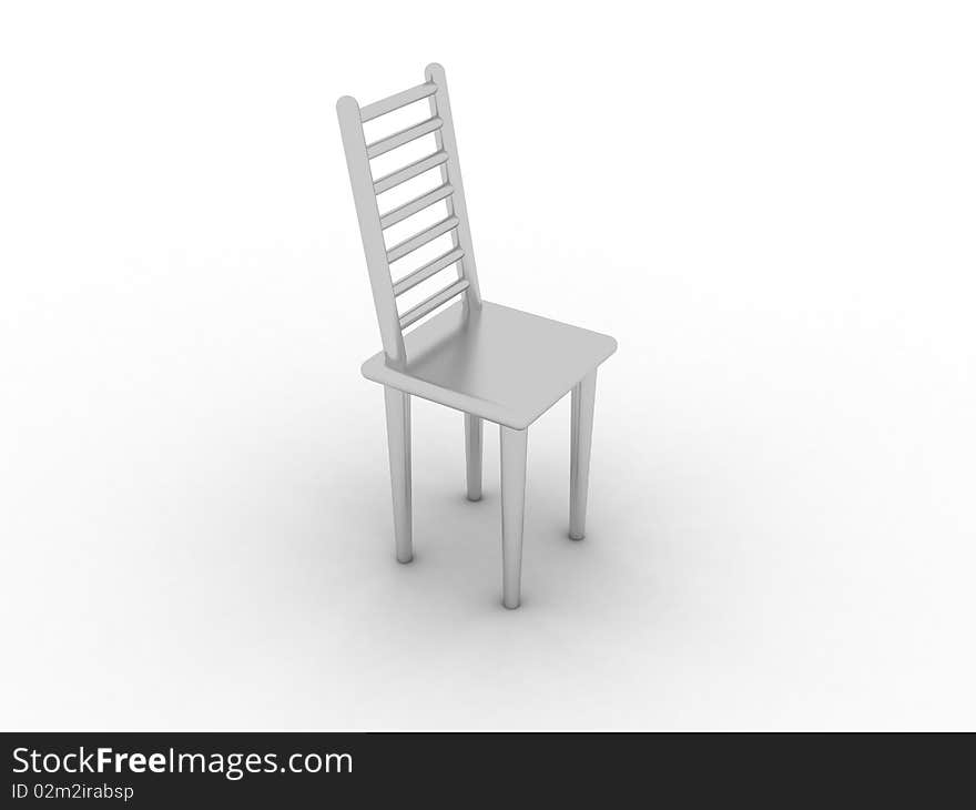 Illustration of model of a chair on a white background