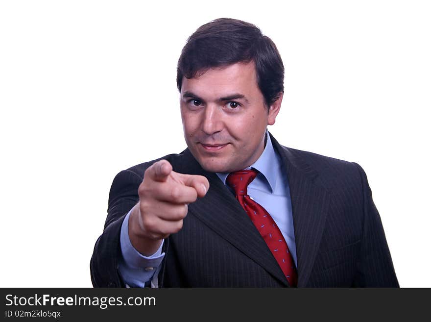 Business man portrait on a white background