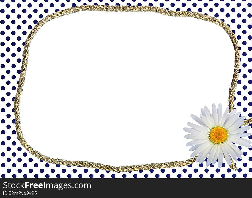 Decorative frame with white flower - bakcground for your text or picture. Decorative frame with white flower - bakcground for your text or picture