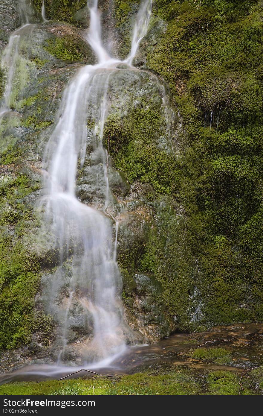 Waterfall In Autumn