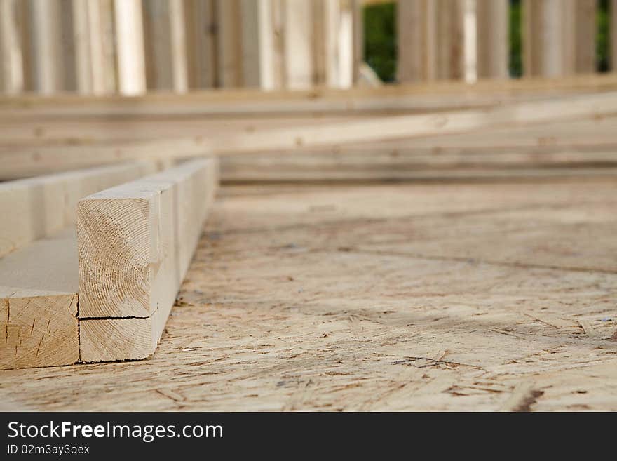 boards at a construction site