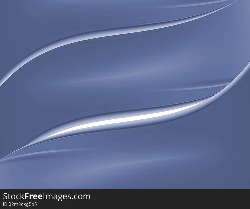 Blue wave on white background. Abstract illustration