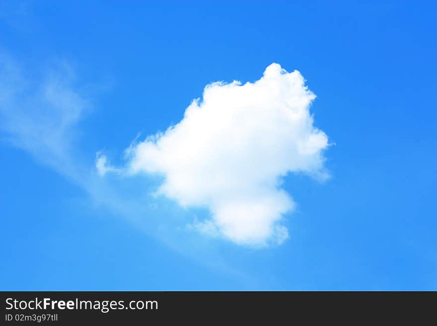 Blue sky and white cloud