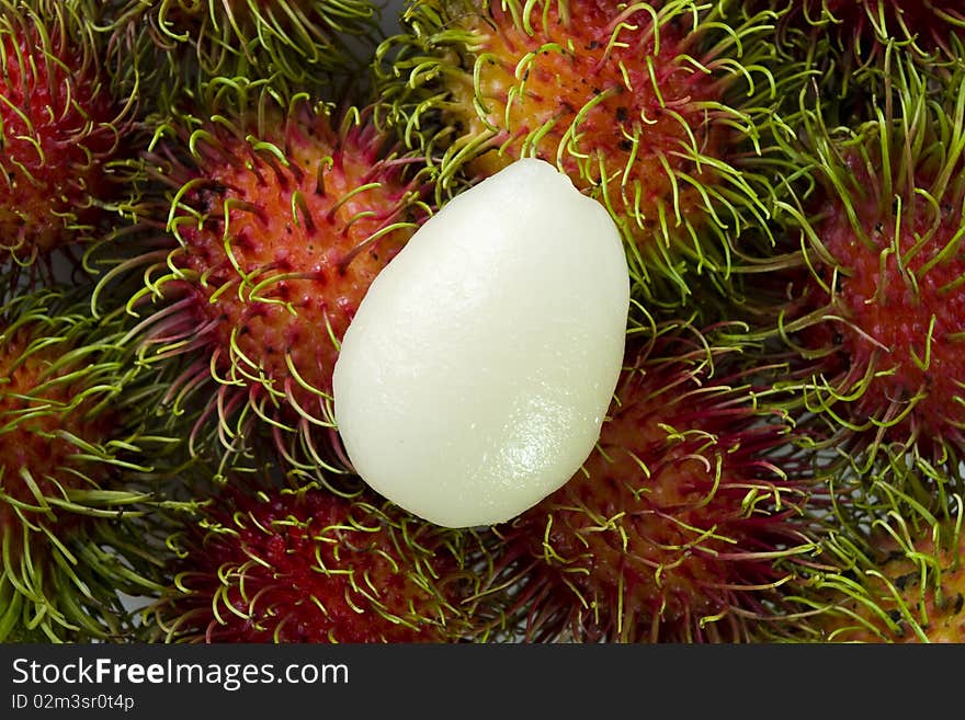 Thai Rambutan fruit background, Thailand