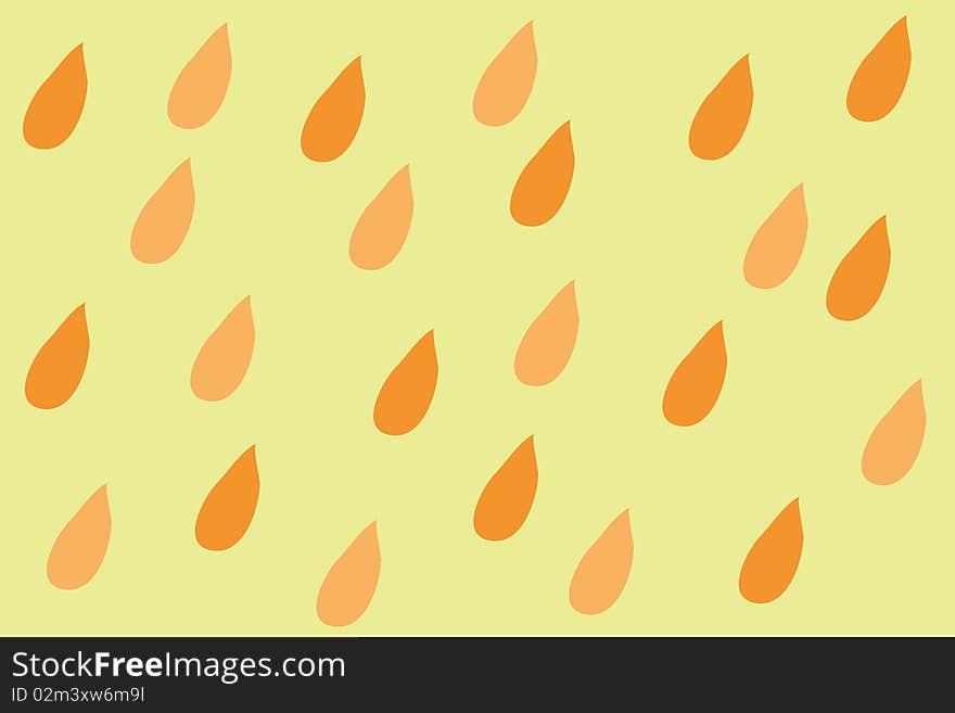 Pale background with orange drop