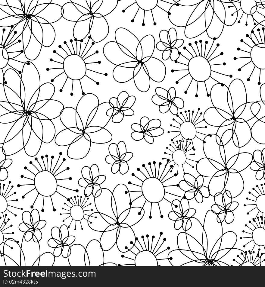 Cartoon seamless pattern. Universal template for greeting card, web page, background