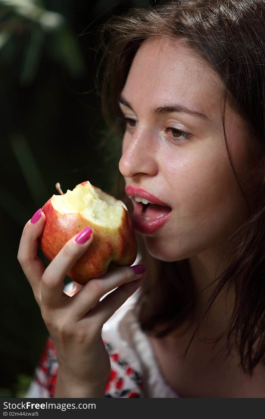 Ukrainian Girl With Apple