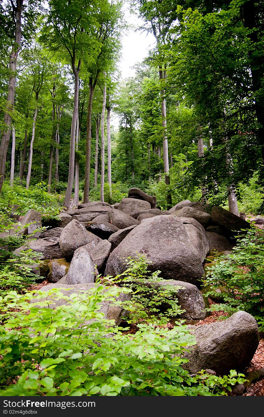 Geo park Felsenmeer (stone river), Germany. Geo park Felsenmeer (stone river), Germany