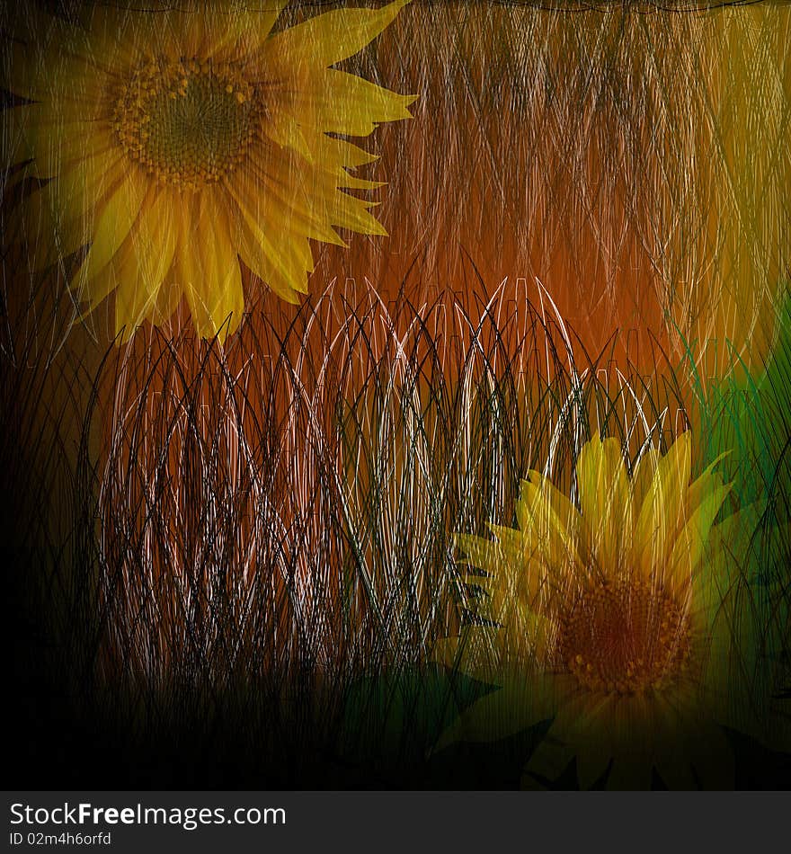 Sunflower Abstraction