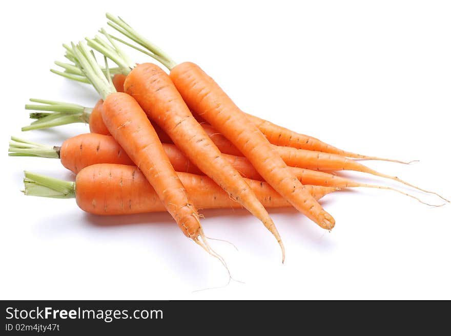 Ripe fresh carrots