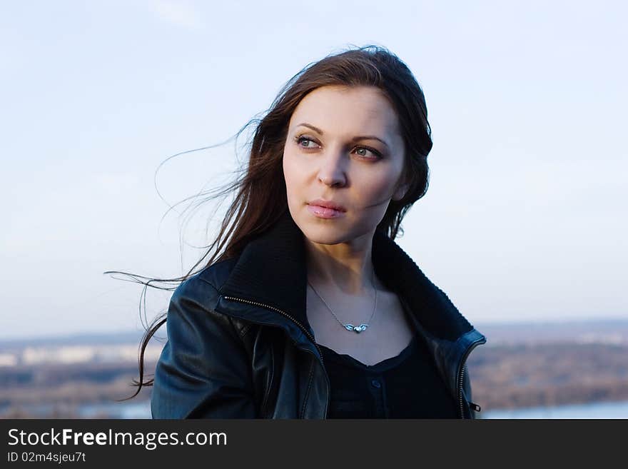 Beautiful woman closeup