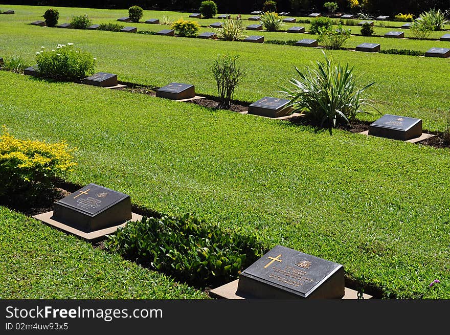 Inside of Adelaide River war cemetry in Darwin, Australia