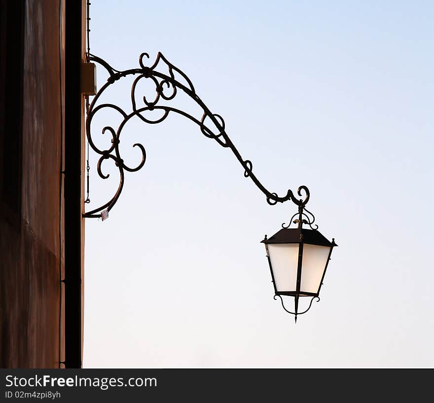 Italian style lamp on the wall,Venice Italy. Italian style lamp on the wall,Venice Italy