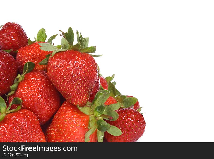 Isolated strawberry on white background