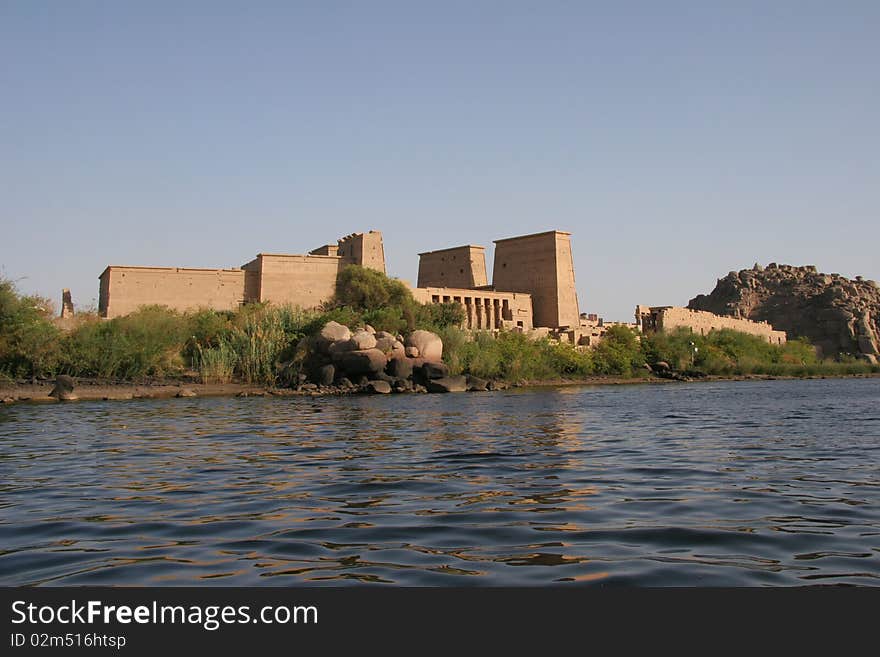 Egypt Temple of Philae Exterior view from Sea