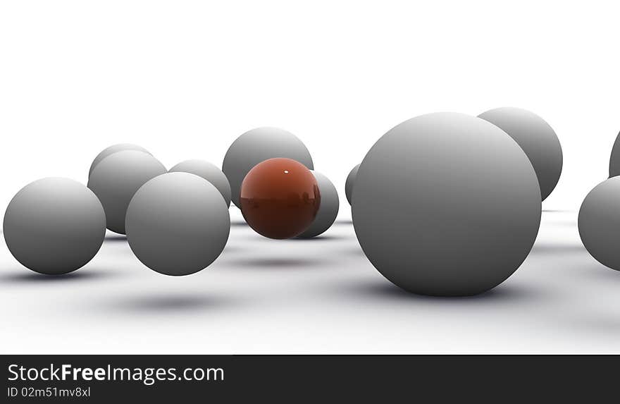 Grey spheres