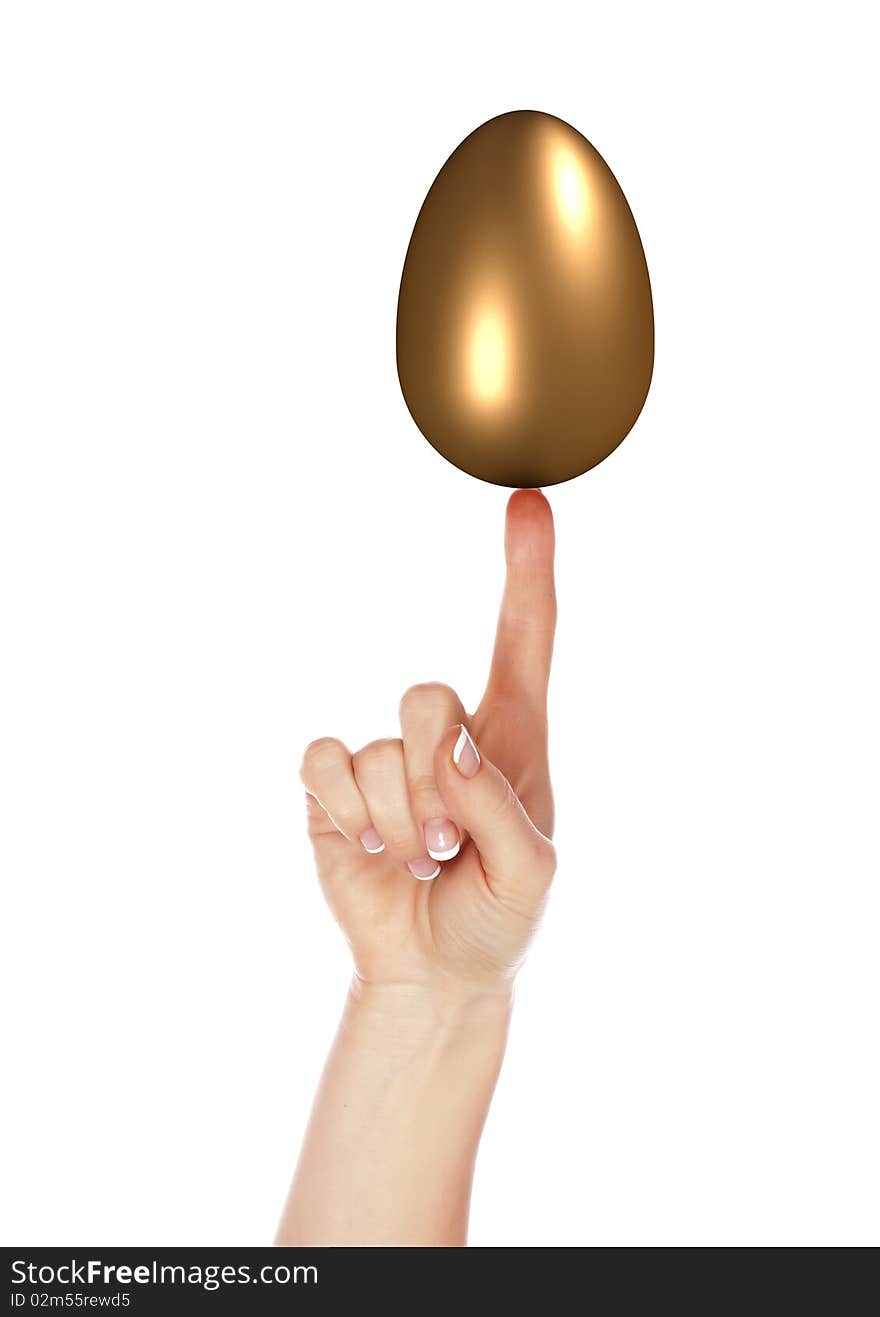 Golden Egg and hands