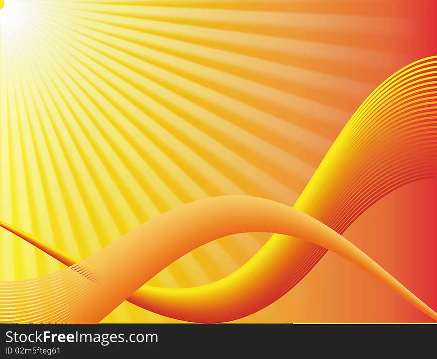 Summer abstract picture. Summer illustration. vector