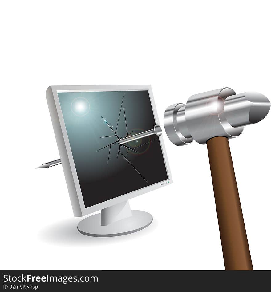 Broken monitor