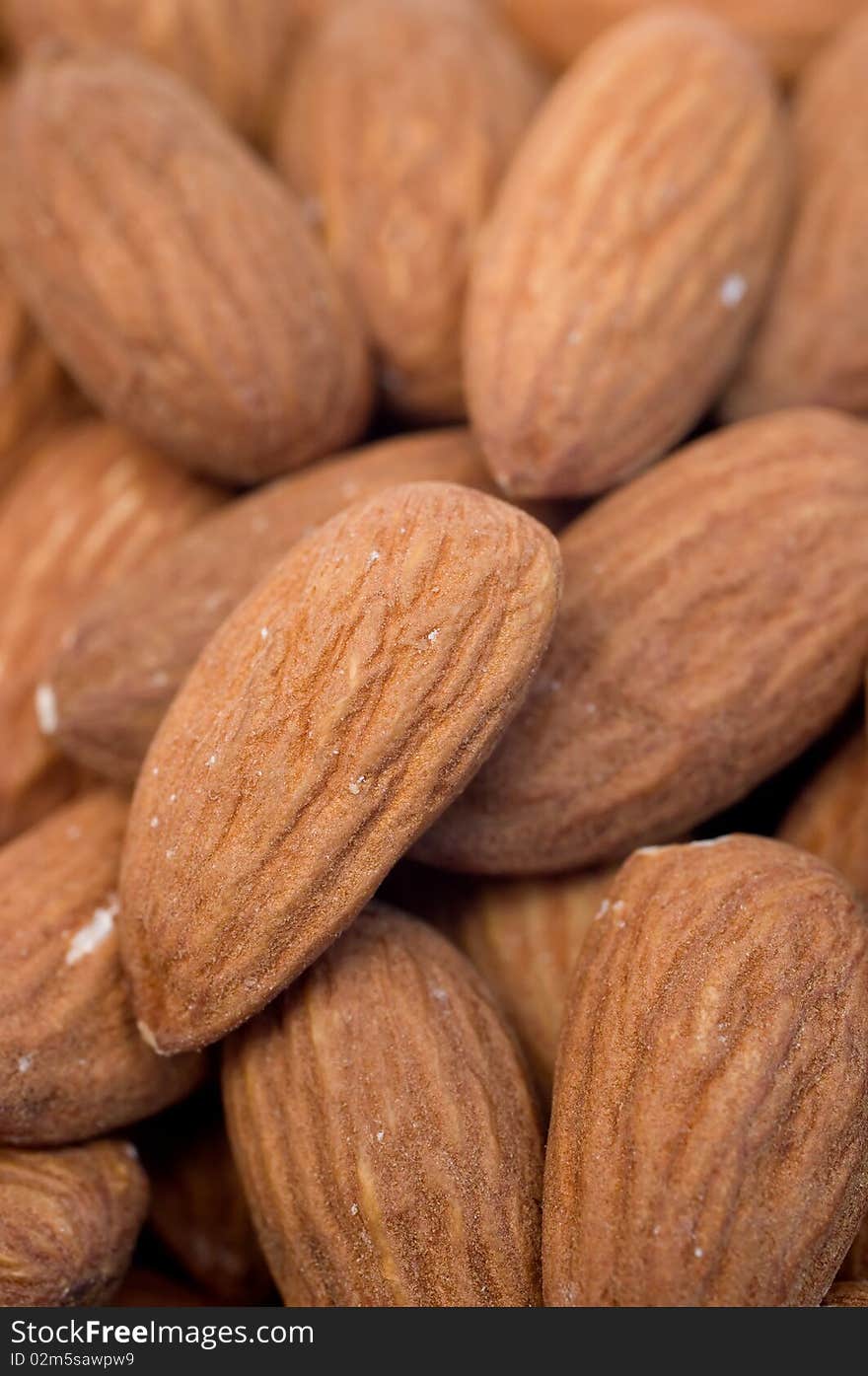 Close up photo of some almonds. Close up photo of some almonds