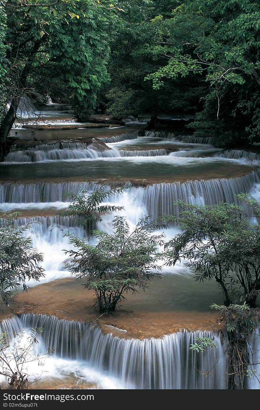 Waterfall in Kanchanaburi Province, Thailand