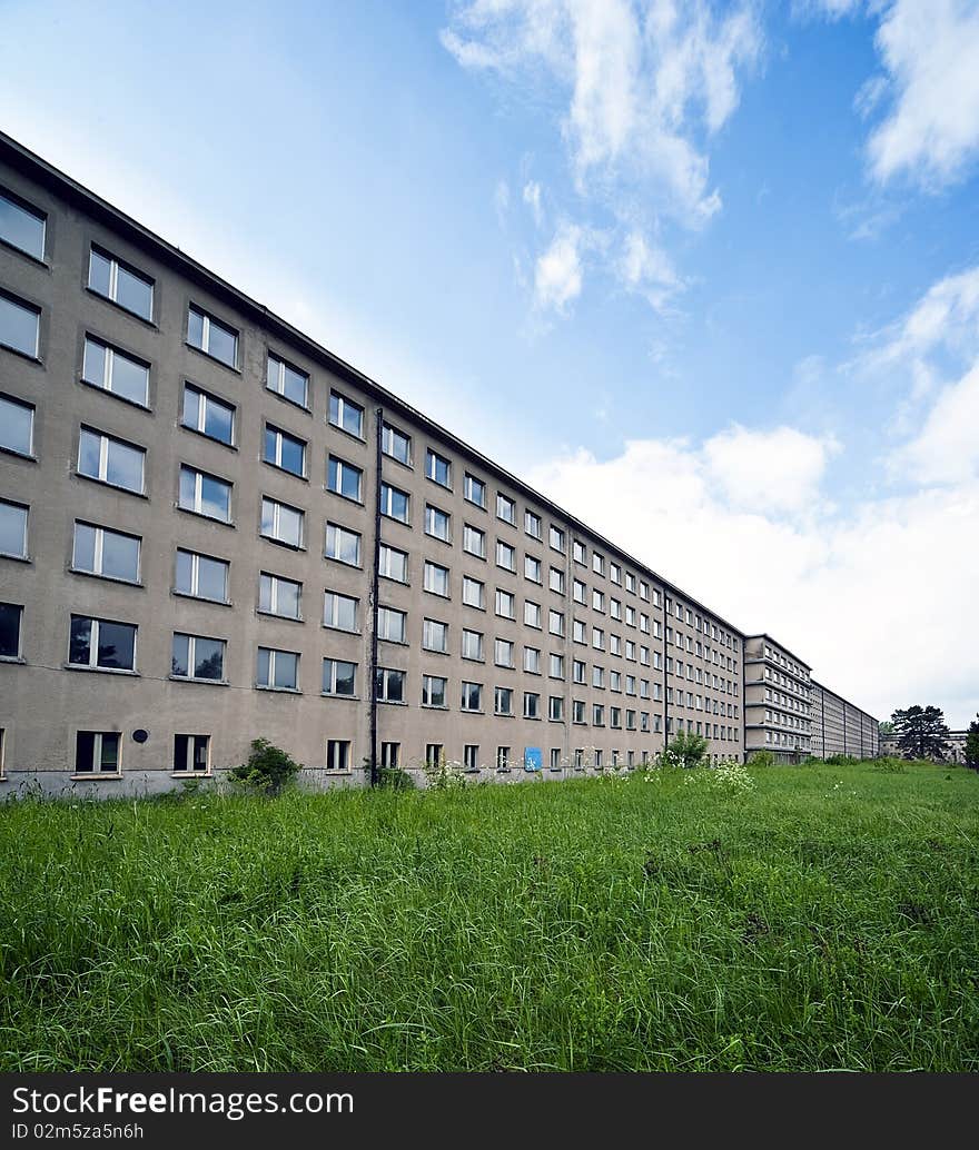 Empty buildings of the Prora beach-hotel on Baltic Sea that was founded in 1935  and never was used as such. Germany. Empty buildings of the Prora beach-hotel on Baltic Sea that was founded in 1935  and never was used as such. Germany