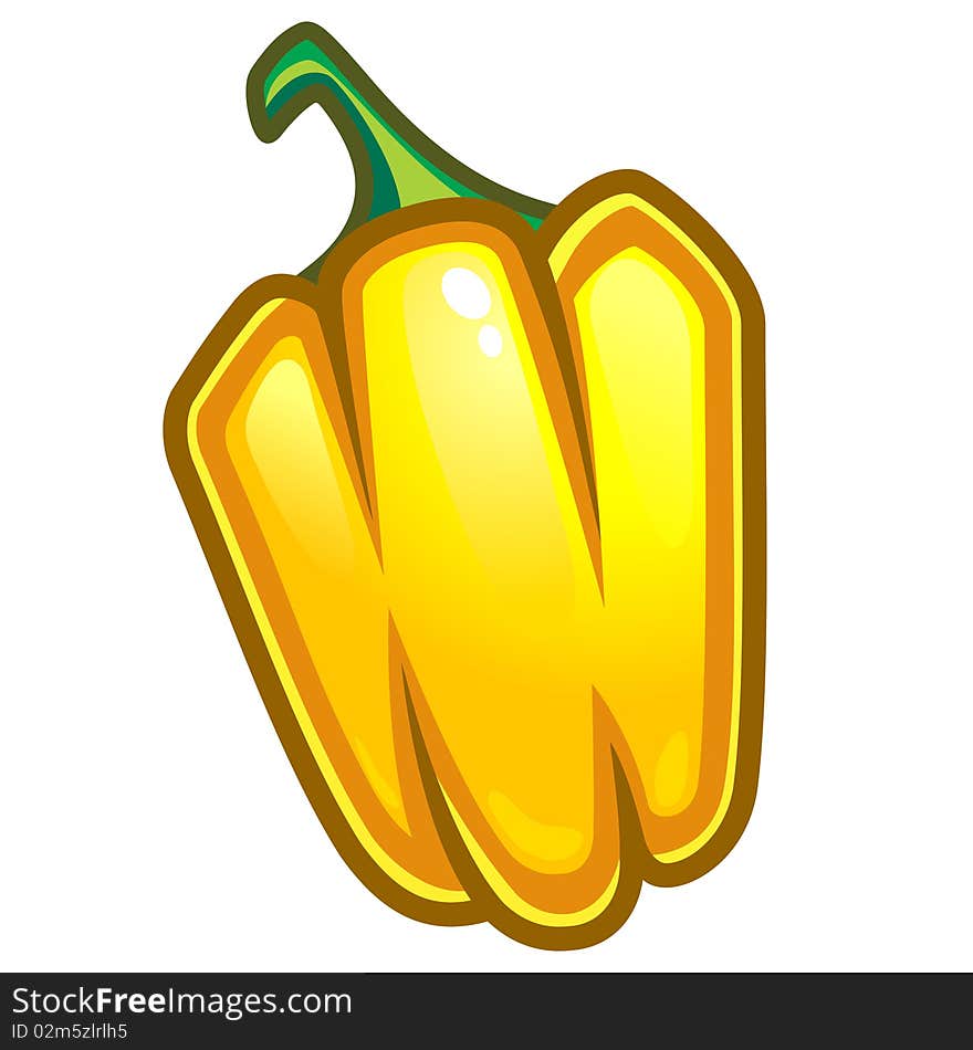 Illustration of icon vegetable pepper