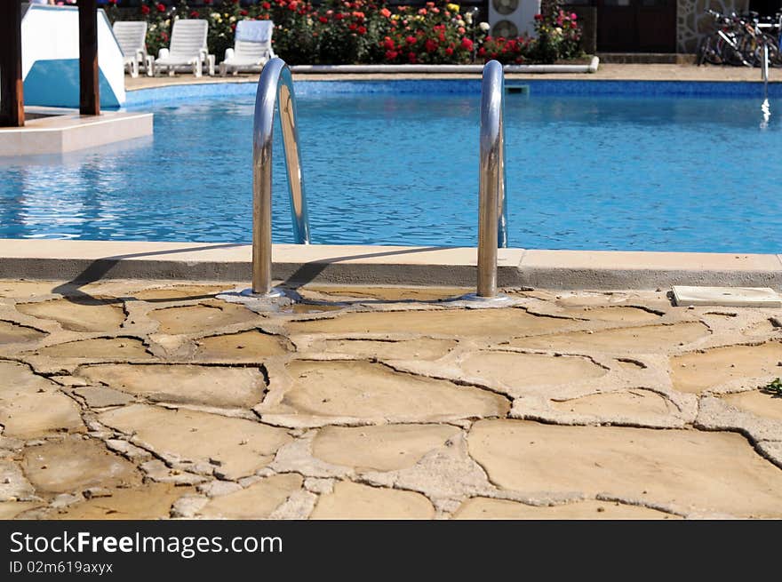 Swimming pool near the sea