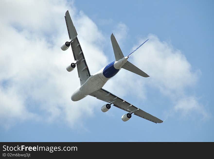 A flying long haul jet. A flying long haul jet