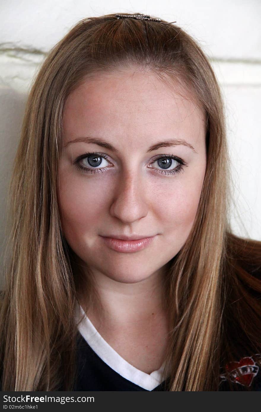 Portrait of young happy woman