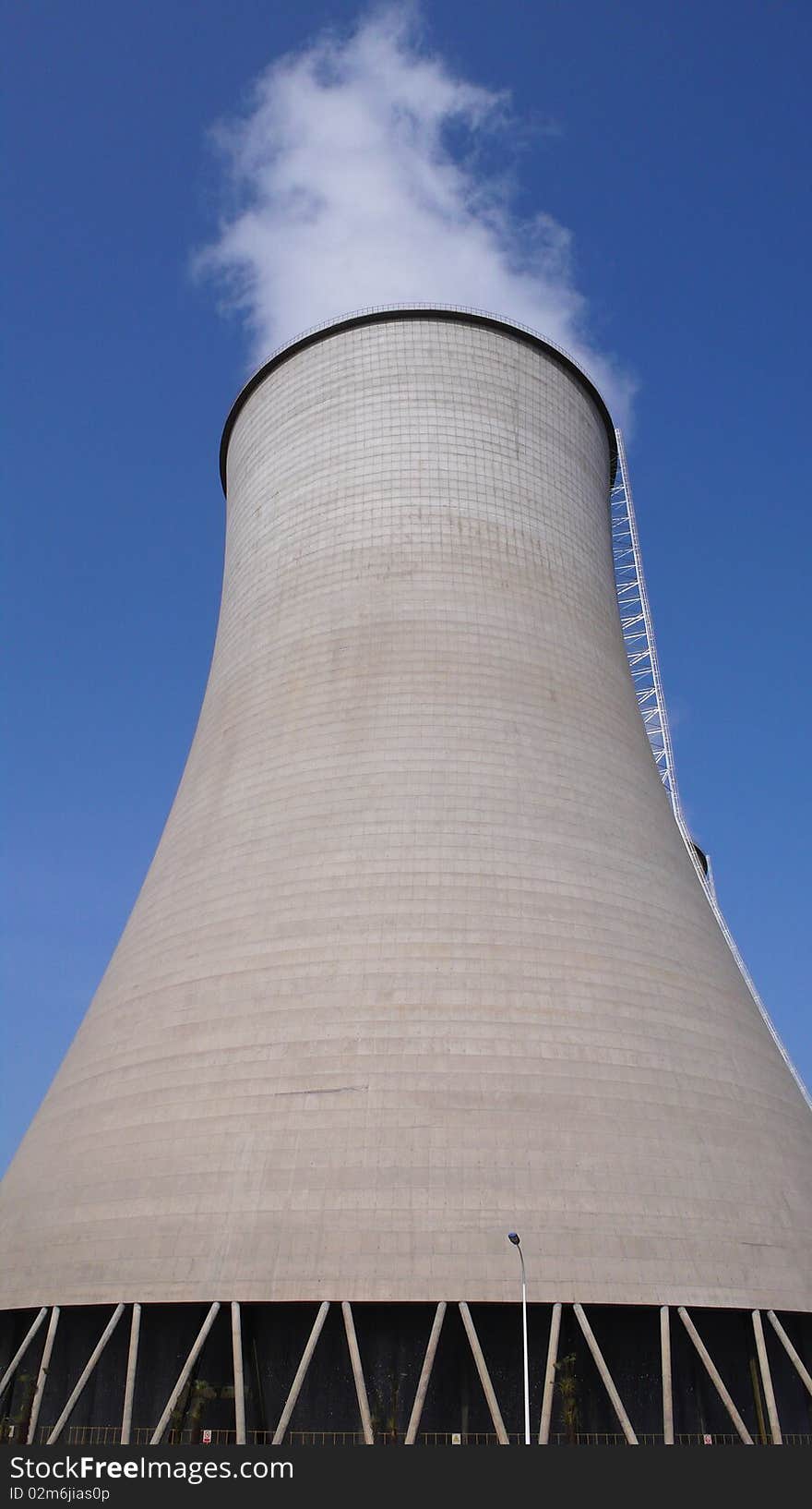 Scenery of a water tower in a heat power plant