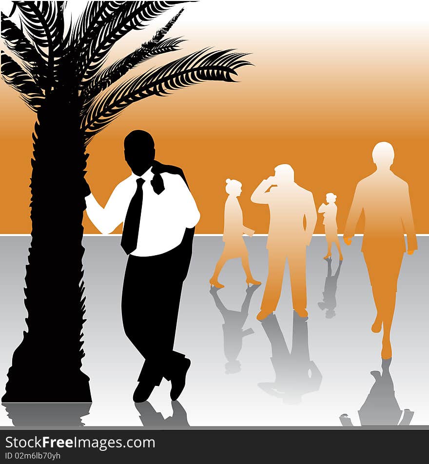 Bussiness people silhouette  illustration vector. Bussiness people silhouette  illustration vector