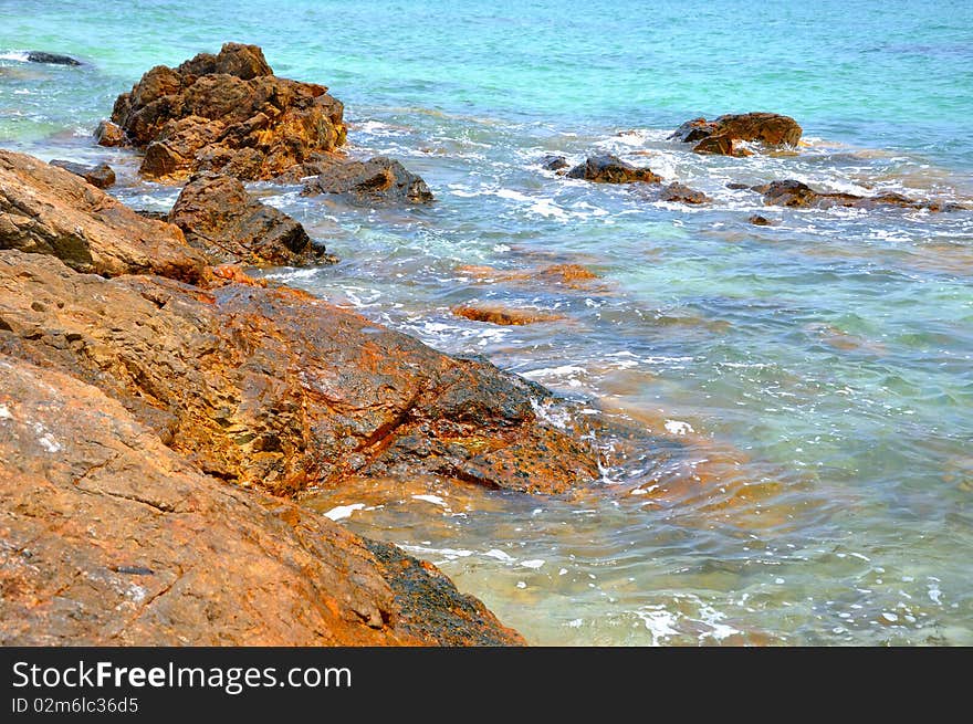 Reef on beach